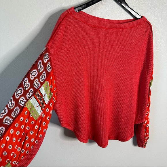 Free People We the Free Blossom Thermal - Red - Picture 3 of 6